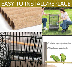 Birheatry sand perch cover natural materials highlight safe, non-toxic composition.