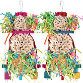 Bissap parrot foraging shredder toy with sola balls for enrichment