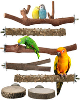 Bissap bird perch stand 7pcs assembled for versatile cage setup and training sessions