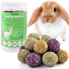Bissap Bunny Chew Toys 15pcs collection: natural chew balls for small pets' dental health