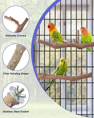 Bissap natural grape wood perches for safe chewing and daily exercise