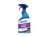 Bissell Woolite odor/stain remover 22 oz bottle targets pet messes for refreshed fabrics.