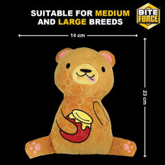 Bite Force tough dog toy outdoor play image highlights easy spot-cleaning after messy sessions