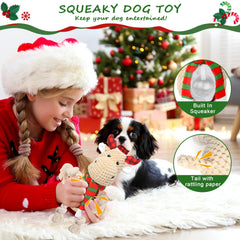 BitPeUG Christmas dog toy rattle paper—tail accents attract your dog's attention.