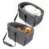 BJOP small dog cat car seat setup with detachable seat for secure travel