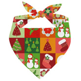 BKDJPC dog bandana Christmas snowman red socks worn as a festive photo prop.