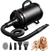 Blanlody dog dryer front view shows powerful 3800W motor for efficient grooming