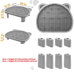 Blata Litter Catching Step dual dumping outlets enable easy litter disposal.