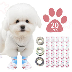 Blazury Infini disposable dog boots pack-20 keeping paws clean during walks.