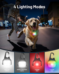 BLBS dog collar light side view highlights secure clip and low-profile design for pets