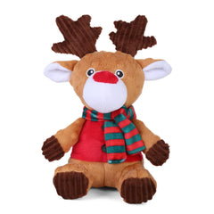 Blnboimrun reindeer dog toy crinkle texture boosts interactive play