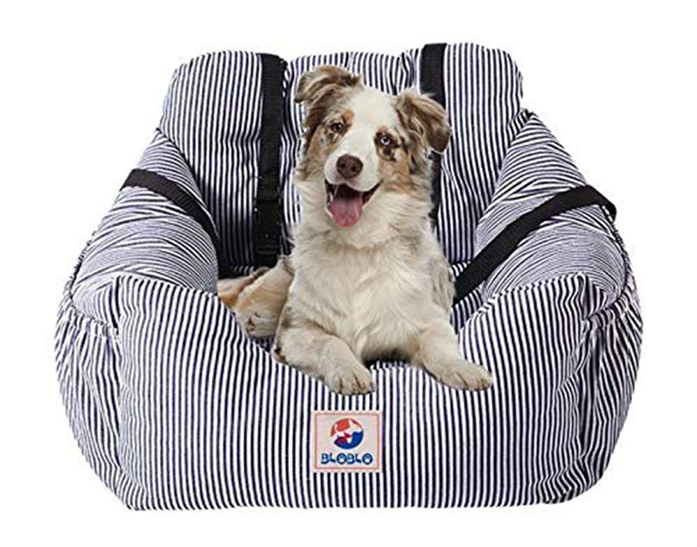 Bloblo dog car seat booster front view keeps pets secure during car trips.