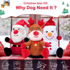 BLSCC Snowman dog toy ideal for seasonal cuddles and gentle chewing.