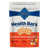 Blue Buffalo Health Bars bacon egg cheese biscuits show natural ingredients for dogs