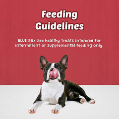 Blue Buffalo Stix soft-moist treats in hand for rewards