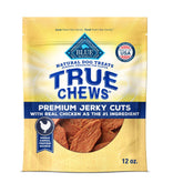 Blue Buffalo True Chews Jerky Cuts chicken bag — tender, easy-to-tear rewards.