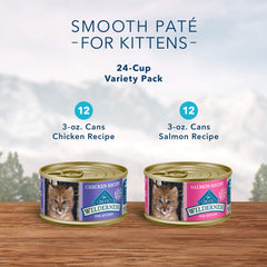 Blue Buffalo Wilderness kitten pate salmon can supports healthy coat and energy