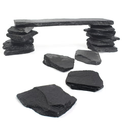 BLUE HANDCART natural slate 8-inch piece shown for dramatic aquascapes and natural features.