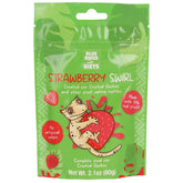 Blue River Diets Crested Gecko Diet Strawberry Swirl pouch front shows natural fruit content for picky geckos.
