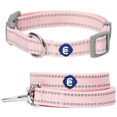 Blueberry Pet Essentials reflective collar small pink on dog for nighttime visibility