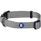Blueberry Pet Essentials small dog collar Flint Gray closeup shows durable nylon for everyday wear