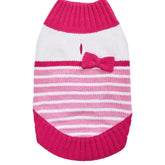 Blueberry Pet suéter chenille suave con rayas rosa princesas para espalda de 10"
