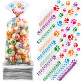 Blulu dog treat bags with paw pattern enhance pet party favors and gift presentation.