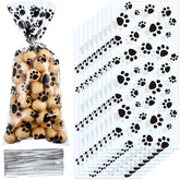 Blulu paw print bags packaging shows clear OPP material, easy to seal and display treats