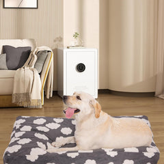 BLVOTKRO Faux Fur Dog Bed Cover with removable zipper edge for easy washing and access.