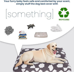 BLVOTKRO Faux Fur Dog Bed Cover interior waterproof layer protects foam from accidents.