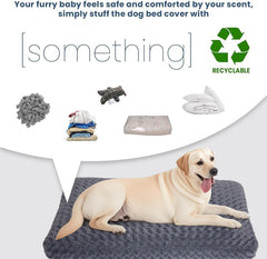 BLVOTKRO rose velvet dog bed cover closeup highlighting plush comfort