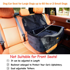 BLVRYVIO dog car seat top view showing non-slip base for stability
