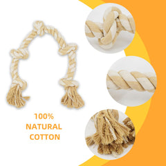 Bmag dog rope toy heavy-duty dual-color weave for tug-of-war and energy release