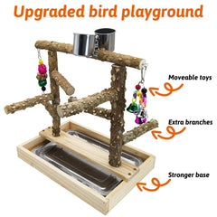 BNOSDM prickly ash wood perch provides safe chewing and firm grip perches