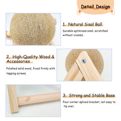 BNOSDM natural sisal rope provides satisfying texture for nibbling and nail-grinding.