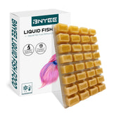BNYEE Liquid Fish Food packaging shows portioned bottles for mess-free feeding