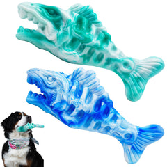 BoYoYo tough nylon dog toy with fish design boosts durability for aggressive chewers.