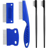 Boao dog eye combs set with different shapes for versatile eye care and tear stain removal.