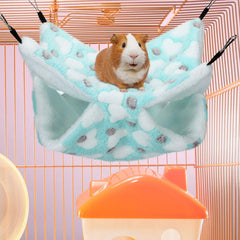Boao hammock close-up showcases plush coral fleece fabric.