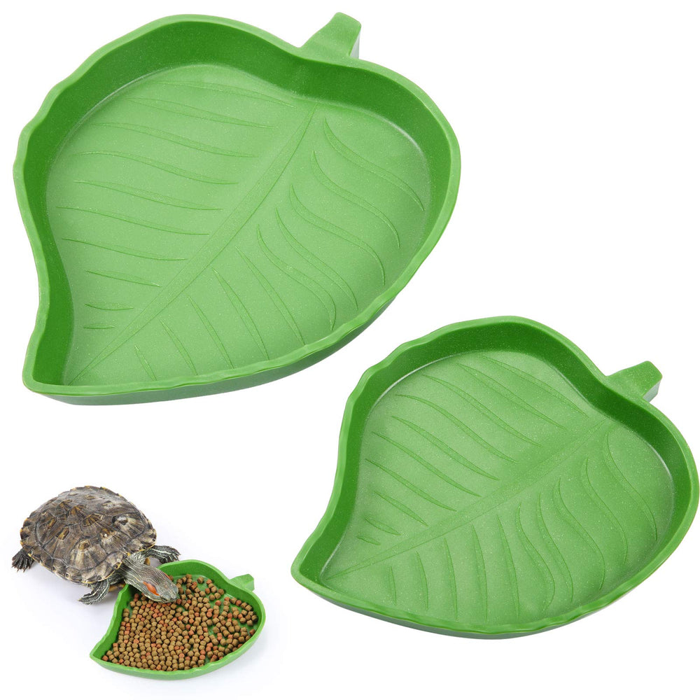 Boao leaf reptile bowl small—compact feeding solution for tiny tortoises and lizards