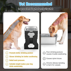 Bobbie & Laxi 14 inch raised dog water bowl for comfortable posture