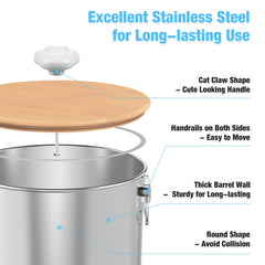 Bobbie & Laxi airtight seal protects stored pet food from moisture