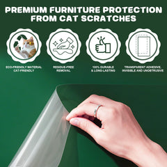 BobbleT adhesive backed leather protector adheres securely to leather furniture