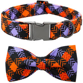 Bobo Rainbow Halloween dog collar plaid pattern for festive daily wear.