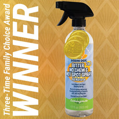 Bodhi Dog Bitter hot-spot spray application provides soothing relief for irritated skin.