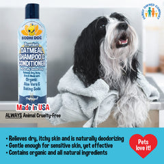 Bodhi Dog champú avena: etiqueta resalta aloe y avena para piel calmada.