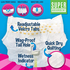 Bodhi Dog diapers XL outer waterproof layer preventing leaks on furniture.