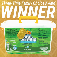 Bodhi Dog dual-headed toothbrush dual ends design enables efficient brushing for pets.