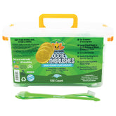 Bodhi Dog dual-headed toothbrush soft-bristles closeup for gentle pet dental care and fresh breath.