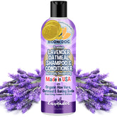 Bodhi Dog Lavender Oatmeal Shampoo bottle promotes gentle cleansing for sensitive pets